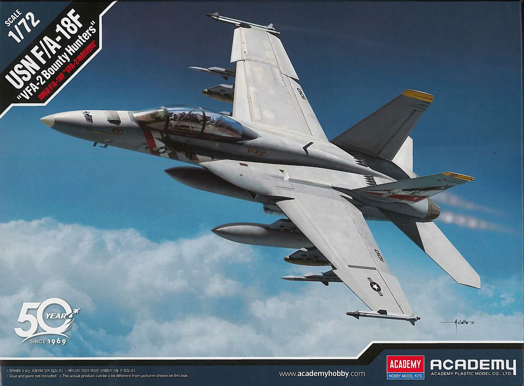 Academy Model Kit letadlo 12567 - USN F/A-18F "VFA-2 Bounty Hunters" (1:72) - 36-12567 - expresní doprava