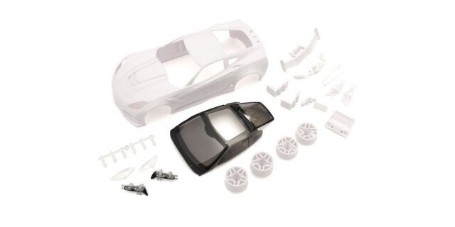 Kyosho Bodyshell Chevrolet Corvette ZR1 Mini-Z + 2WD Rims (White Body) - K.MZN196 - expresní doprava