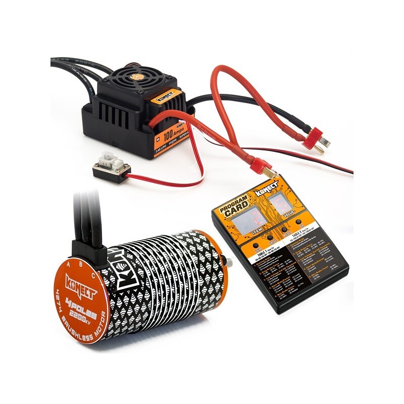 COMBO BRUSHLESS 100Amp WP so 4P 4274SL 2200Kv motorom + programovacia karta [KN-COMBO-L3]