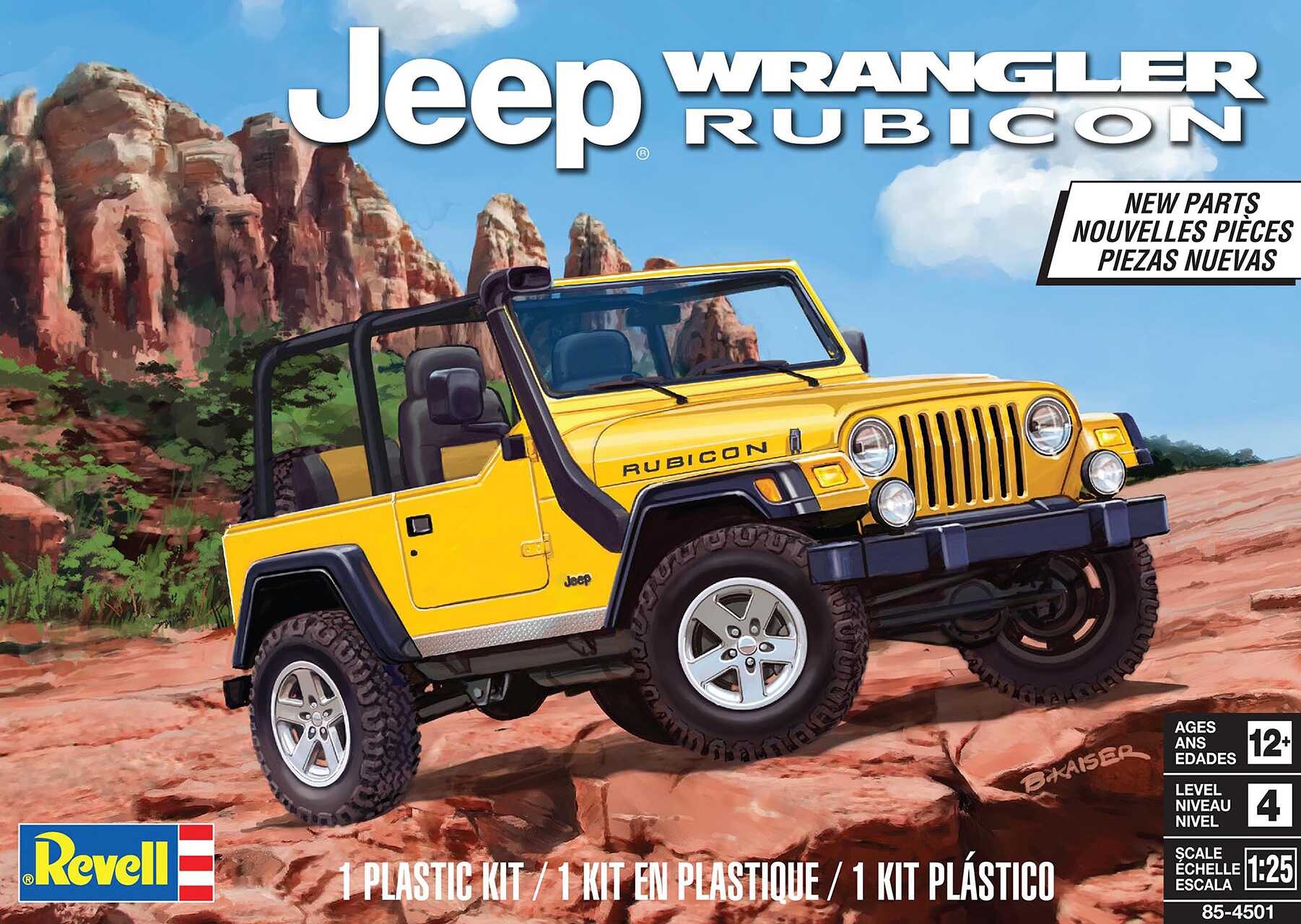 Revell Plastic ModelKit MONOGRAM auto 4501 - Jeep® Wrangler Rubicon (1:25) - 85-4501 - expresní doprava