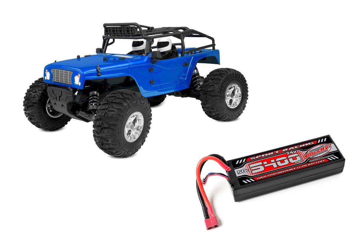 MOXOO SP - 1/10 Monster Truck 2WD - RTR - jednosmerný motor + 50C 5400mAh Lipo + nabíjač [C-00256-C]