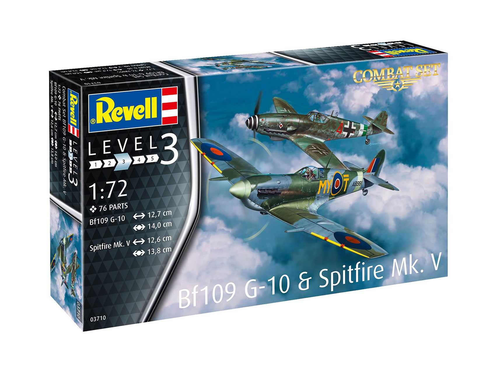 Revell Plastic Modelkit letadla 03710 - Bf109G-10 & Spitfire Mk.V (1:72) - 18-03710 - expresní doprava