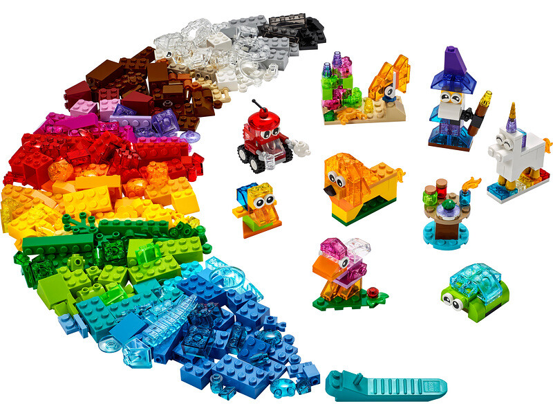 Lego Classic 11013 Průhledné kreativní kostky - LEGO11013 - expresní doprava