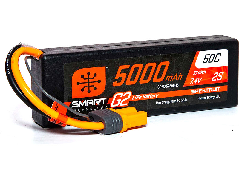 Spektrum Smart G2 LiPo 7.4V 5000mAh 50C HC IC5 - SPMX52S50H5 - expresní doprava