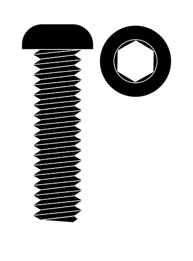 Oceľová Imbusová skrutka so šošovkovitou hlavou, M4x12mm, 10 ks. [C-3003-40-12]