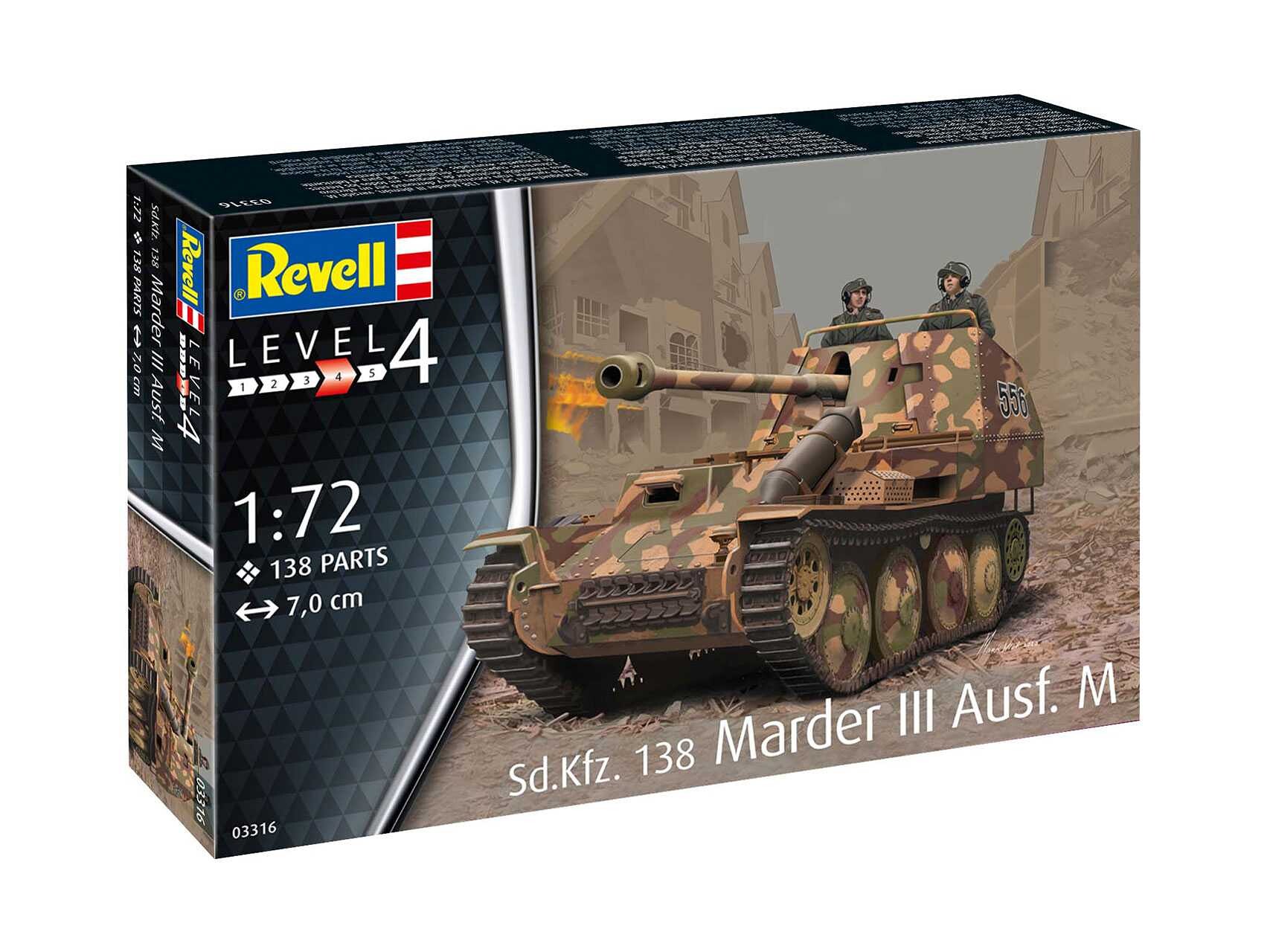 Revell Plastic ModelKit military 03316 - Sd. Kfz. 138 Marder III Ausf. M (1:72) - 18-03316 - expresní doprava