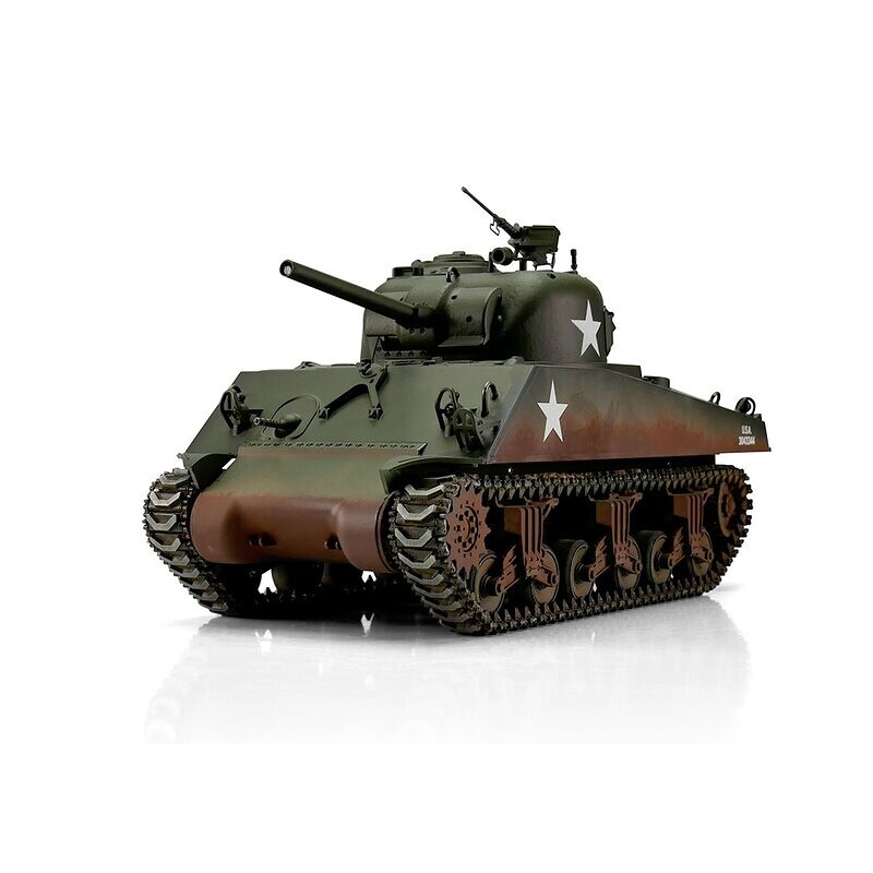 TORRO tank PRE 1/16 RC M4A3 Sherman 75mm kamufláž zelená - infra IR - Servo [TOR11412-GN]