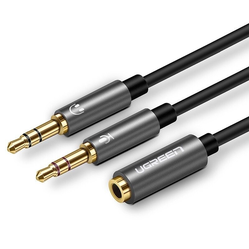 UGREEN 3.5mm Female to 2 male audio cable čierny [1UG1073]