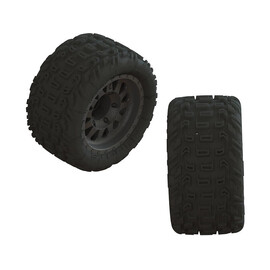 Arrma wheel with tires dBoots Qatar MT 14mm Hex (2)