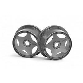 Super Star Wheel Gunmetal Front (120X60Mm/2Pcs/)