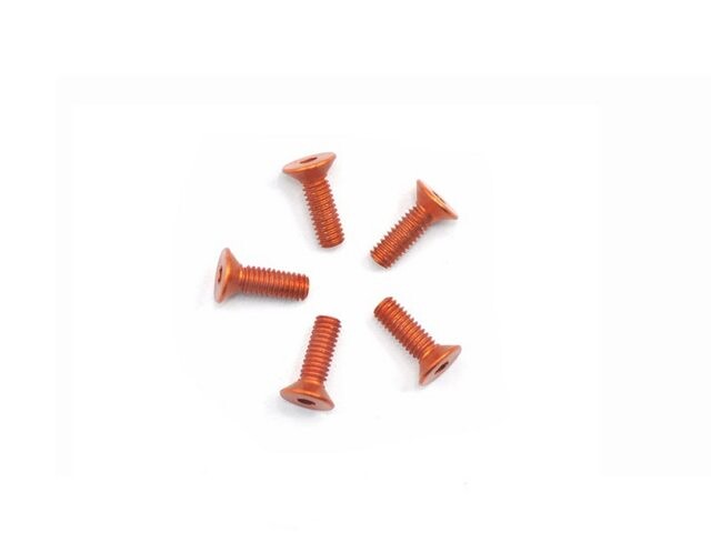 Arrowmax Alu Screw Allen Countersunk M2.5X8 Orange (7075) (5) AM-14CS2508-O - AM-14CS2508-O - expresní doprava