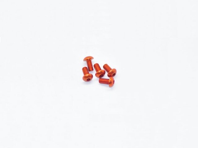 Arrowmax Alu Skrutka Allen Roundhead M4X8 Orange (7075) (5) AM-14RH4008-O AM-14RH4008-O