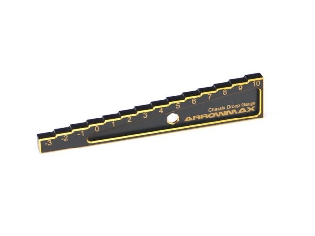 Arrowmax Chassis Droop Gauge -3 až 10mm pre 1/10 Car (10mm) Black Golden AM-171012 AM-171012