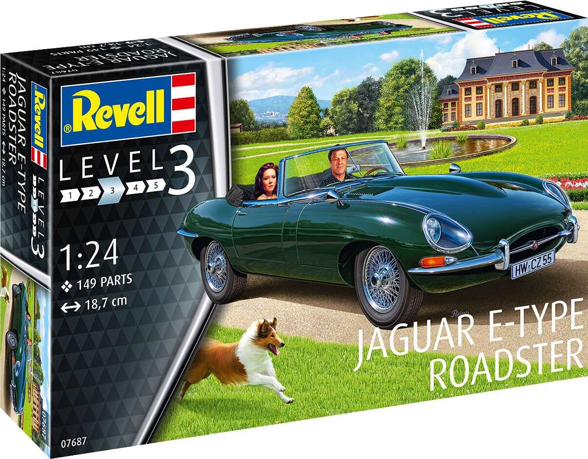 Revell Plastic ModelKit auto 07687 - Jaguar E-Type Roadster (1:24) - 18-07687 - expresní doprava