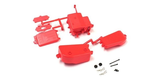 Receiver and Battery Box Kyosho Inferno MP9-MP10 - Red - K.IFF001KRB - expresní doprava