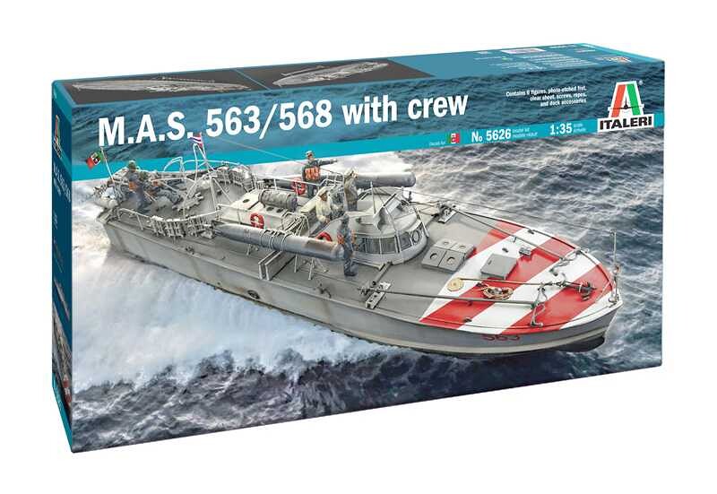 Italeri Model Kit loď 5626 - M.A.S. 563/568 with crew (1:35) - 33-5626 - expresní doprava