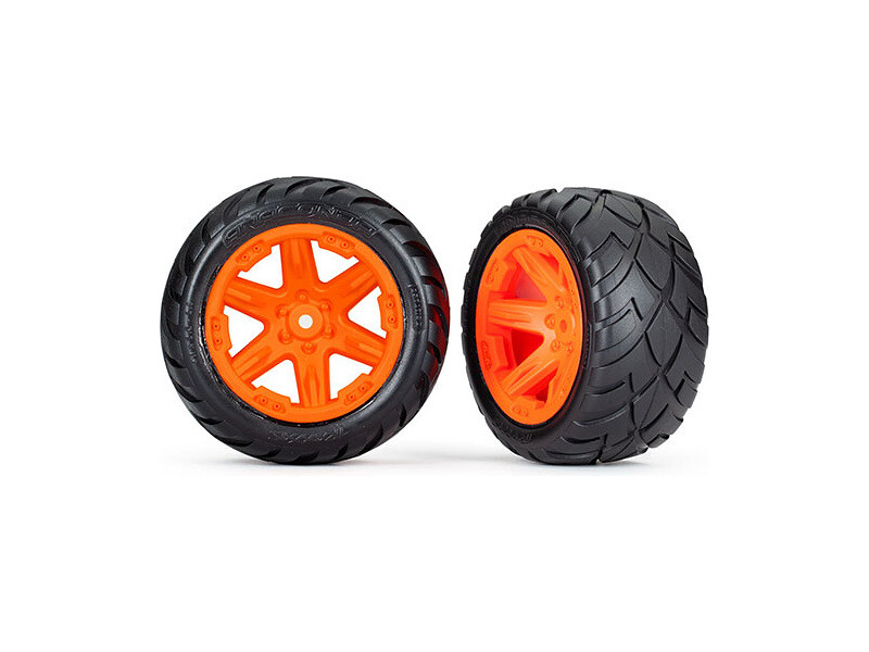 Traxxas koleso 2.8", disk RXT oranžový, pneu Anaconda (2WD zadné) (2) [TRA6768A]