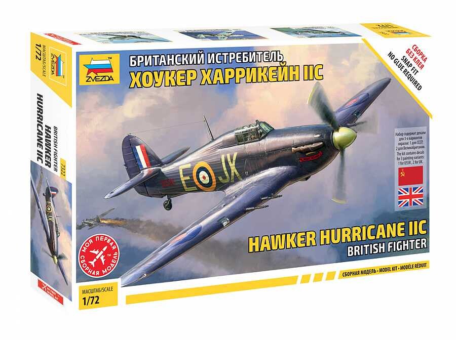 Zvezda Snap Kit letadlo 7322 - Hawker Hurricane Mk II C (1:72) - 32-7322 - expresní doprava