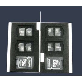 Case for memory SD / micro SD cards (silver)