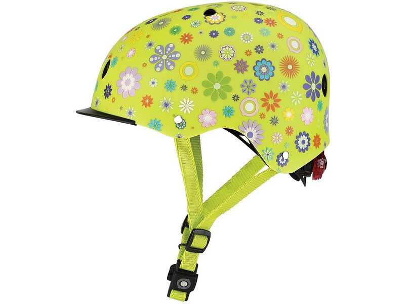 Globber - Dětská přilba Elite Lights Lime Green Flowers XS/S - GL-507-106 - expresní doprava