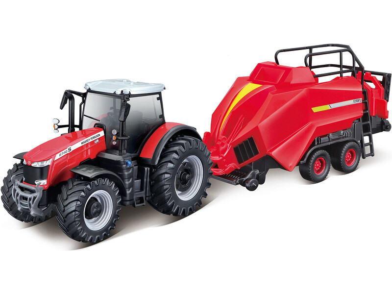 Bburago Massey Ferguson 8740S s lisem na balíky - BB18-31667 - expresní doprava