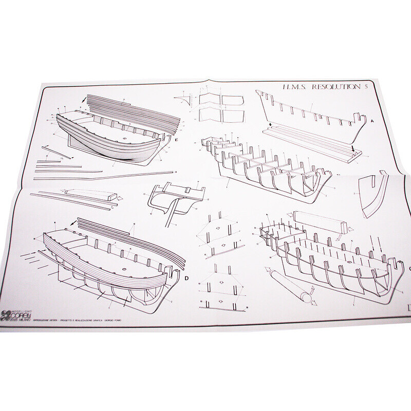 Maquette de bateau HMS Resolution Cutter - Corel (SM38)