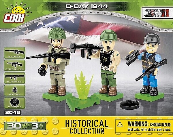 COBI 3 figúrky s doplnkami D-Day 1944, 30 k [COBI-2048]