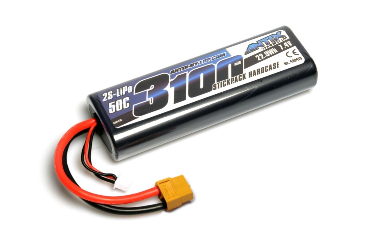 ANTIX by LRP 3100mAh - 7.4V - 50C LiPo Car Stickpack Hardcase - XT60 konektor - L430413XT60 - expresní doprava