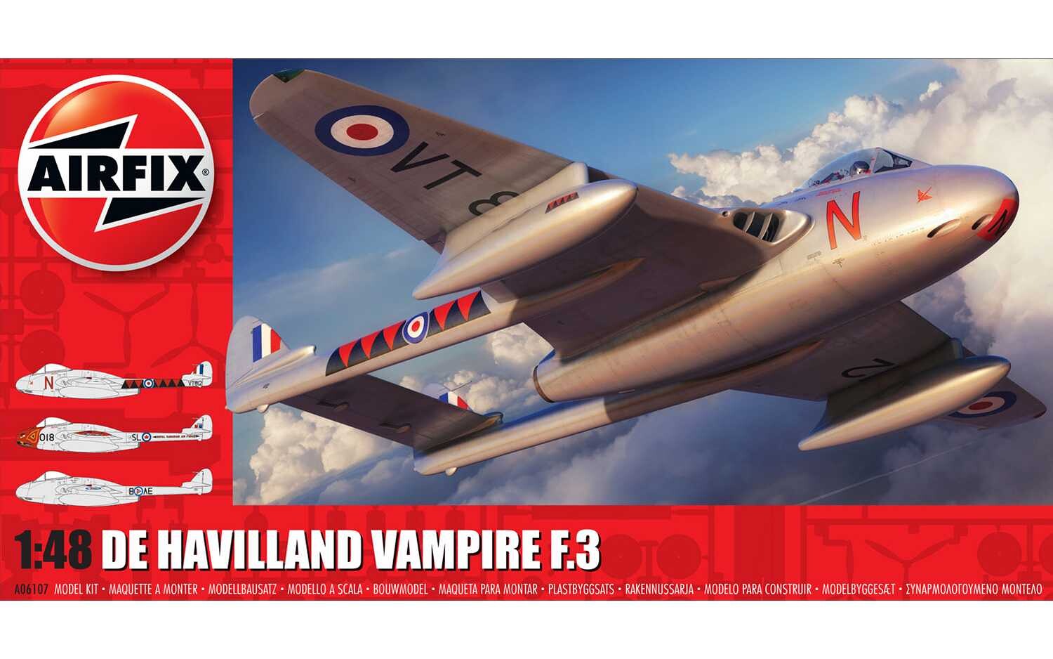 Airfix Classic Kit letadlo A06107 - de Havilland Vampire F.3 (1:48) - 30-A06107 - expresní doprava