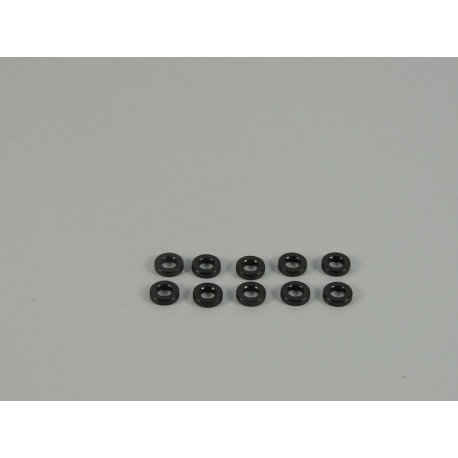 SWORKz Aluminium-Unterlegscheiben 3x6x1,5mm, schwarz, 10 Stk.
