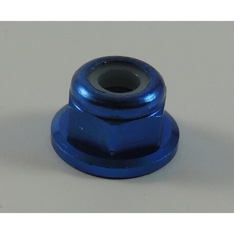 SWORKz aluminum self-locking nut M3 with integrated washer, blue, 10 pcs.