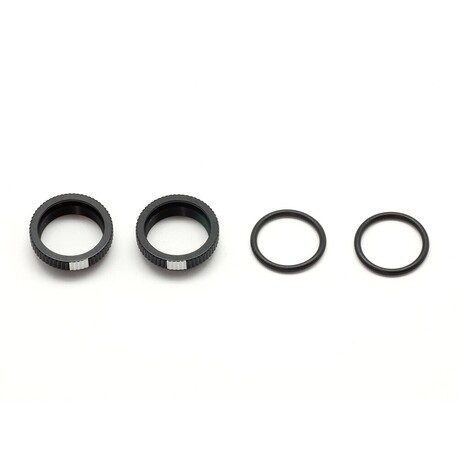 SWORKz aluminum adjustable damper nut including gasket, black, 2 + 2 pcs.