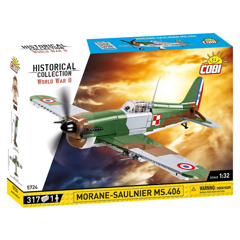 COBI II WW Morane-Saulnier MS.406, 1:32, 317 k, 1 f - COBI-5724 - expresní doprava