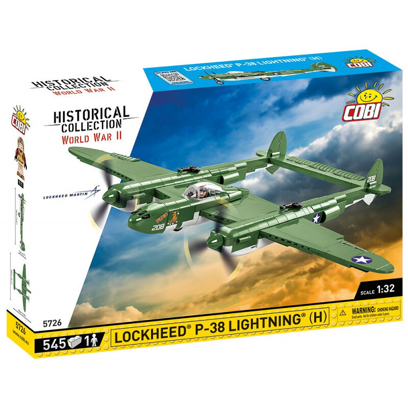 COBI II WW Lockheed P-38H Lightning, 1:32, 545 k, 1 f - COBI-5726 - expresní doprava