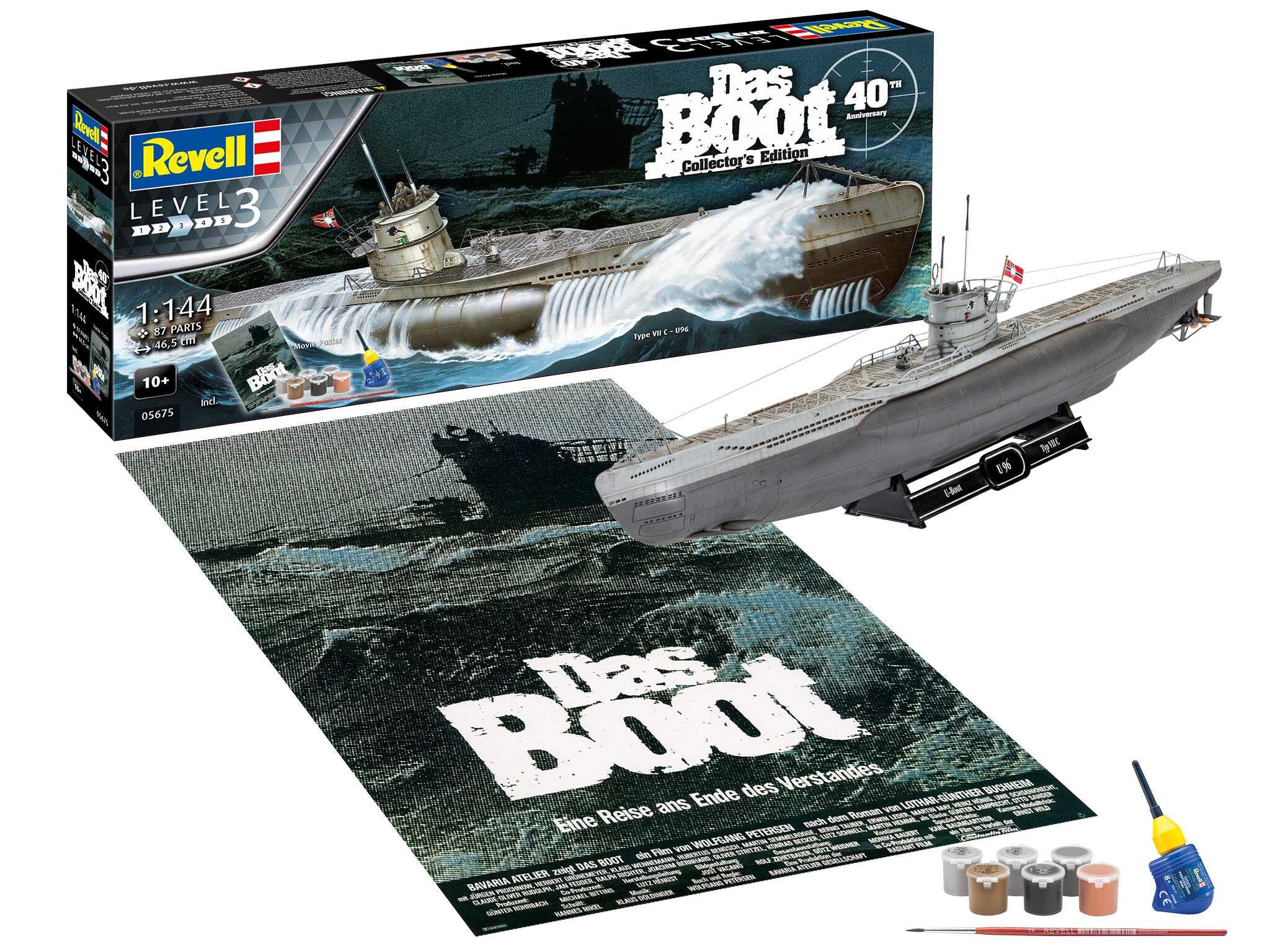 Revell Gift-Set ponorka 05675 - Movie Set DAS BOOT - 40th Anniversary (1:144) - 18-05675 - expresní doprava