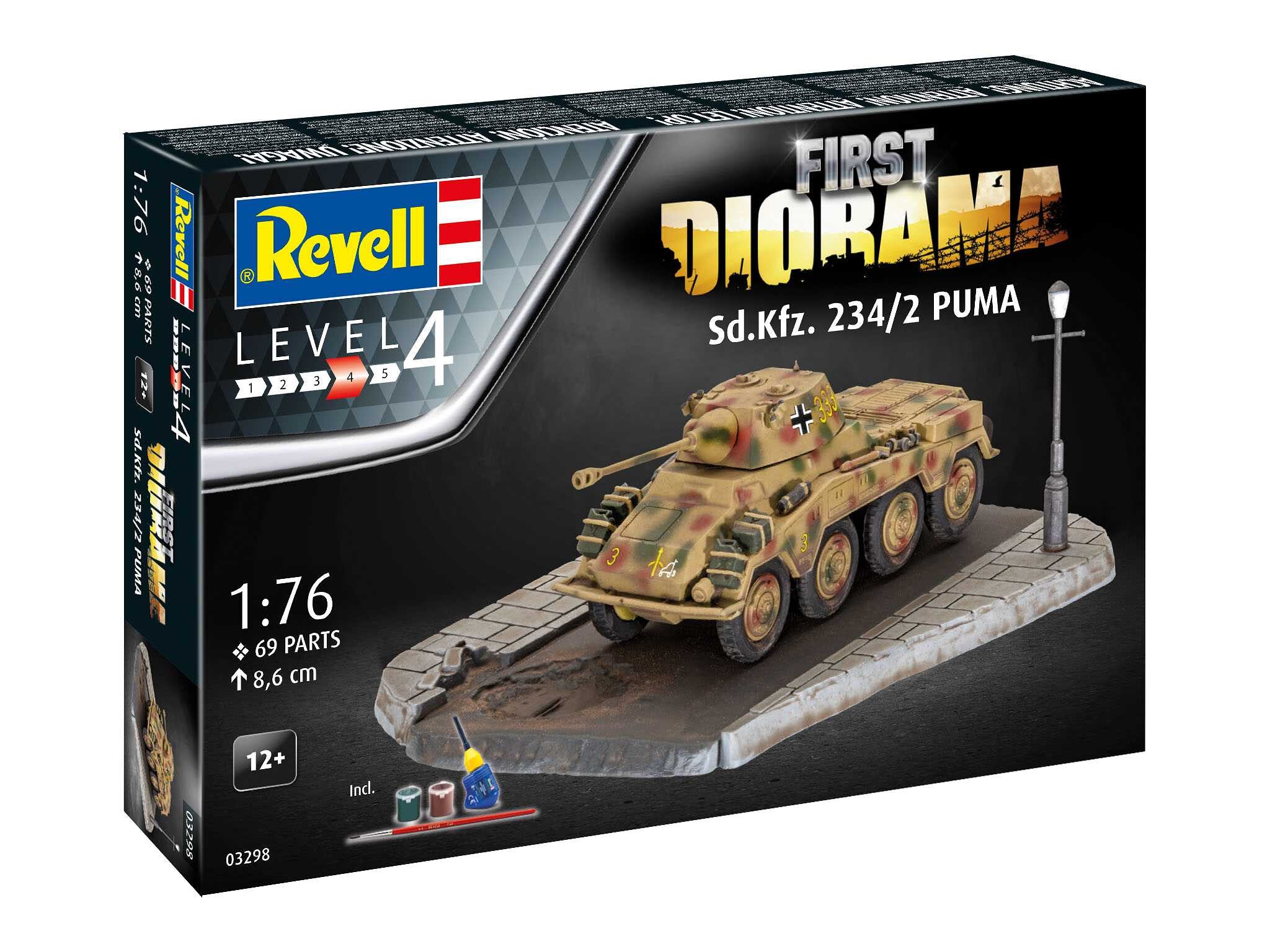 Revell Gift-Set diorama 03298 - Sd. Kfz. 234/2 Puma (1:76) - 18-03298 - expresní doprava