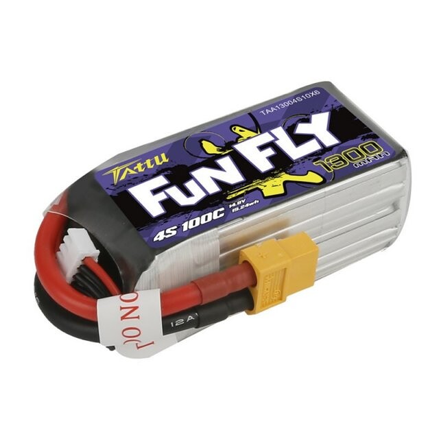 GENS ACE TATTU FunFly LiPo Series – 4S 1300mAh 14,8V 4S1P (100C) XT60 Plug - TAA13004S10X6 - expresní doprava