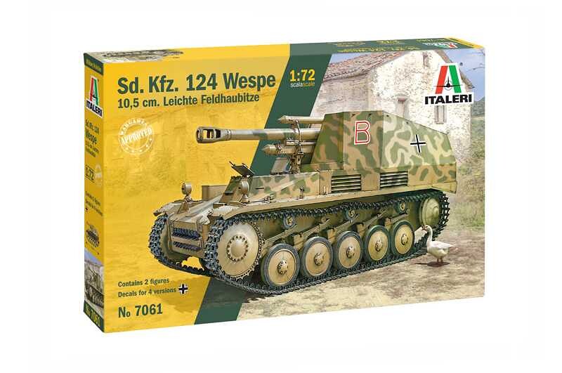 Italeri Model Kit military 7061 - Sd.Kfz.124 Wespe 10.5 cm. Leichte Feldhaubitze (1:72) - 33-7061 - expresní doprava