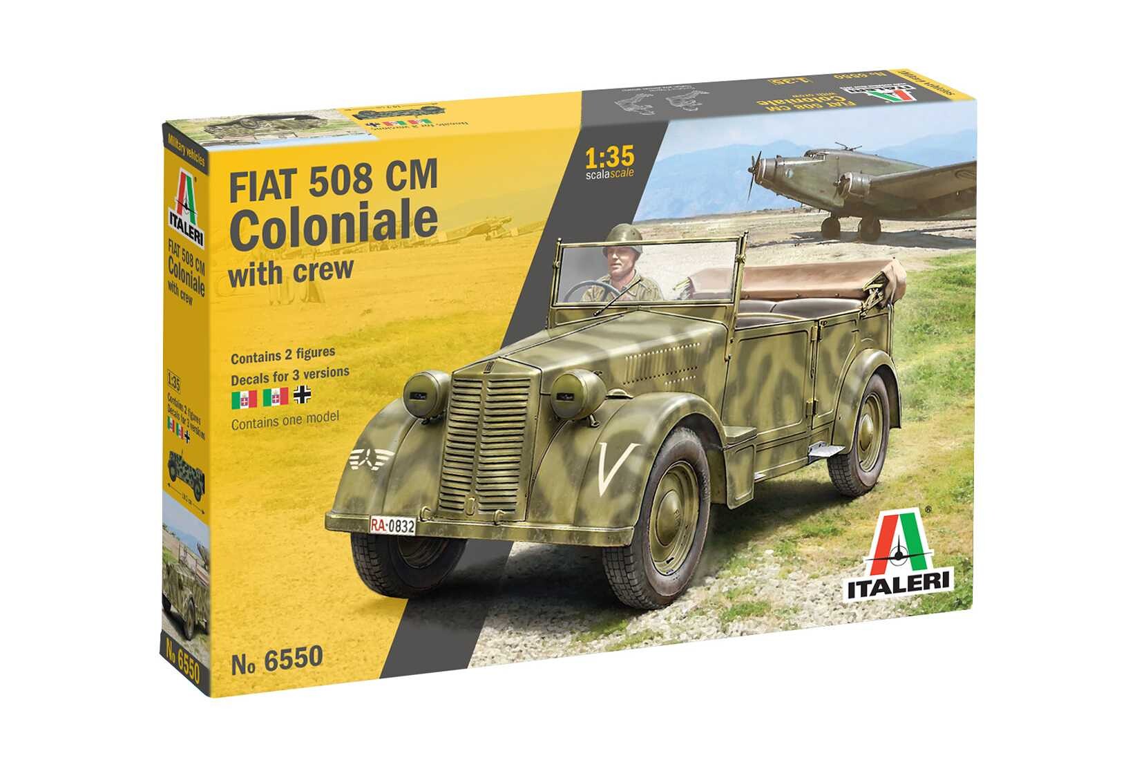 Italeri Model Kit tank 6550 - 508 CM "COLONIALE" STAFF CAR (1:35) - 33-6550 - expresní doprava