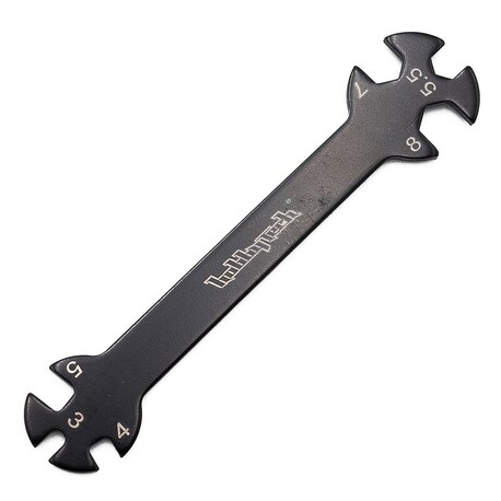 Wrench for nuts or connectors 3/4/5 / 5.5 / 7 / 8mm