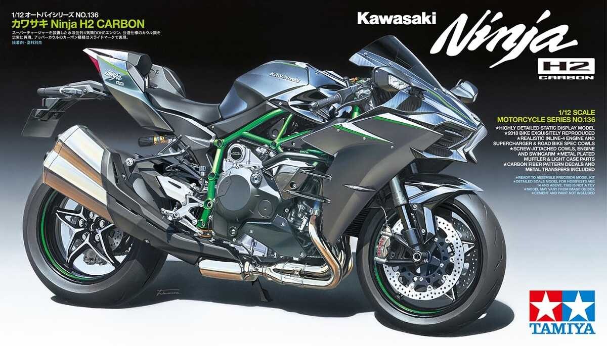 Tamiya 14136 Kawasaki Ninja H2 Carbon - 108/14136 - expresní doprava