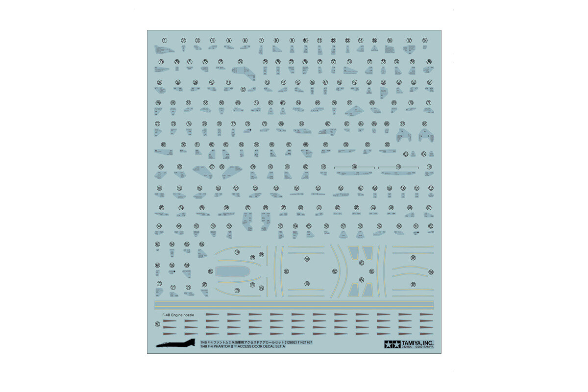 1:48 Tamiya 12692 F-4 Door Decal Set A - 108/12692 - expresní doprava