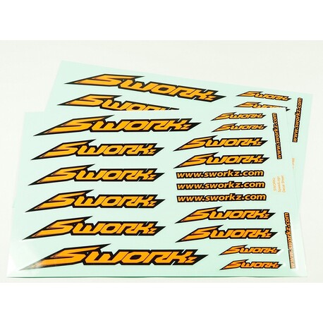 SWORKz Speed stickers (PushBar), orange, 2 pcs.