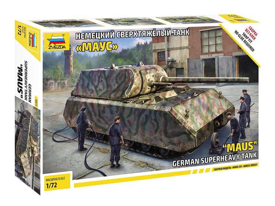 Zvezda Model Kit tank 5073 - Pz.Kpfw.VII "Maus" (Snap Fit)(1:72) - 32-5073 - expresní doprava