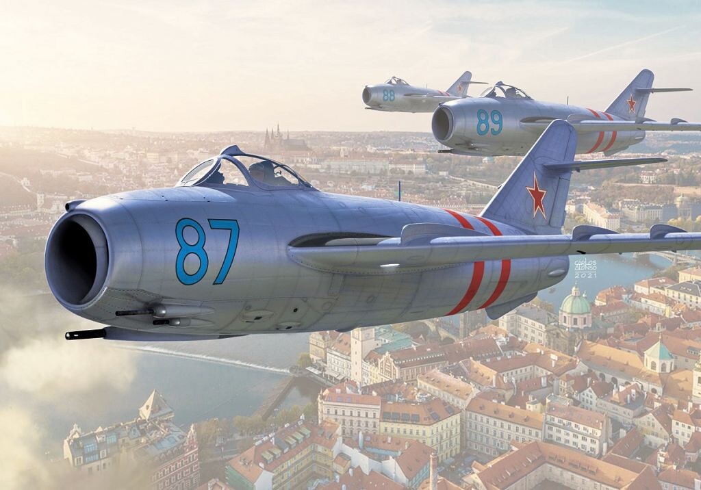 1:48 Kovozávody KPM4824 MIG-17A "Fresco-A" - 141/KPM4824 - expresní doprava