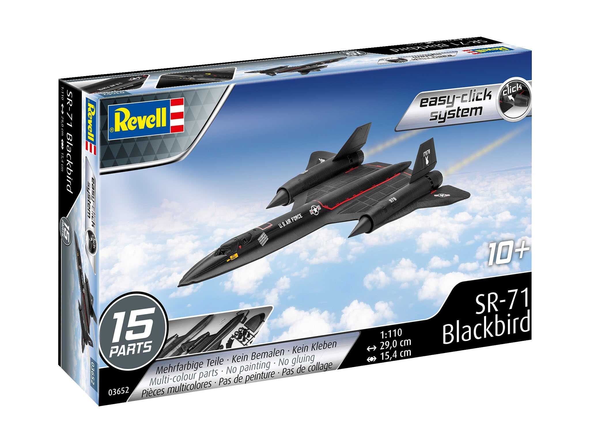 Revell EasyClick letadlo 03652 - SR-71 Blackbird (1:110) - 18-03652 - expresní doprava