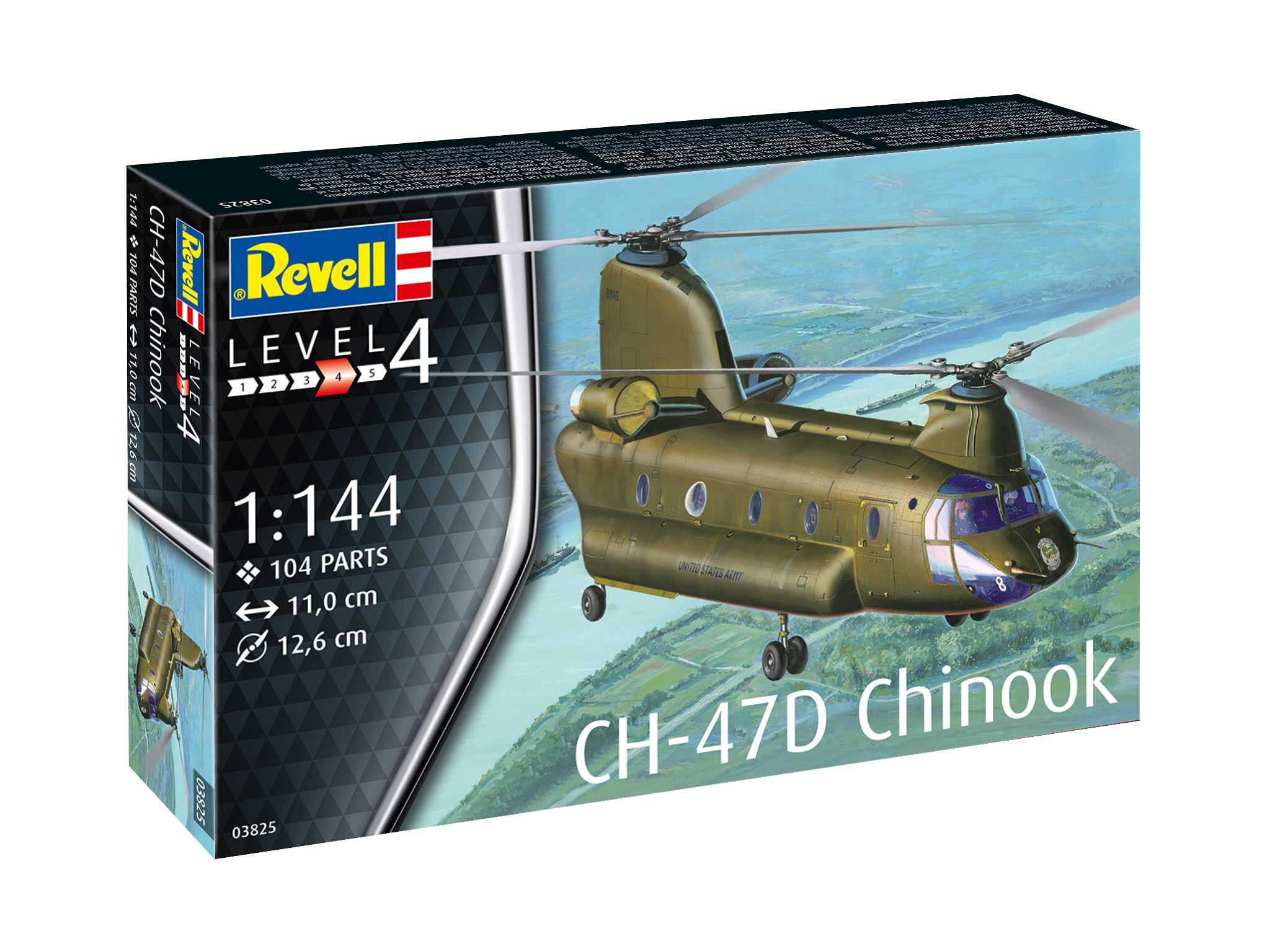 Revell Plastic ModelKit vrtulník 03825 - CH-47D Chinook (1:144) - 18-03825 - expresní doprava