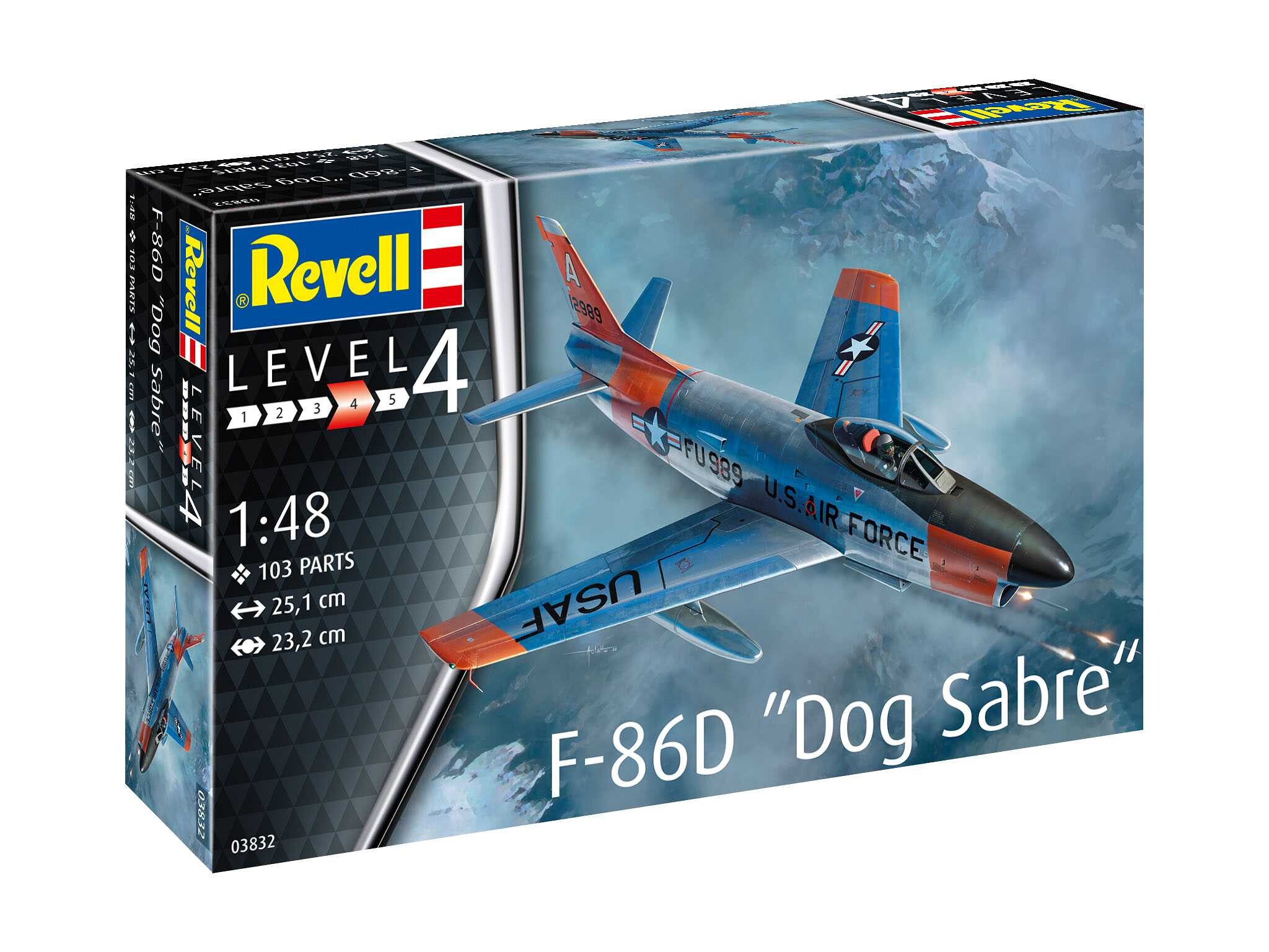 Revell Plastic ModelKit letadlo 03832 - F-86D Dog Sabre (1:48) - 18-03832 - expresní doprava