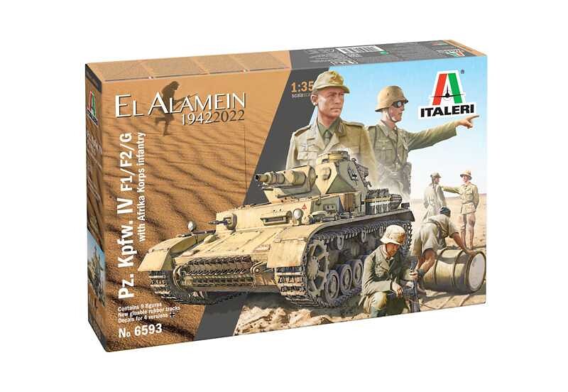 Italeri Model Kit tank 6593 - Pz. IV F1/F2/G with Afrika Korps (1:35) - 33-6593 - expresní doprava