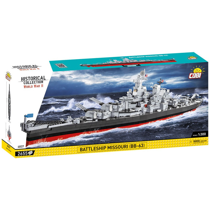 COBI II WW Battleship Missouri BB-63, 1:300, 2655 k - COBI-4837 - expresní doprava